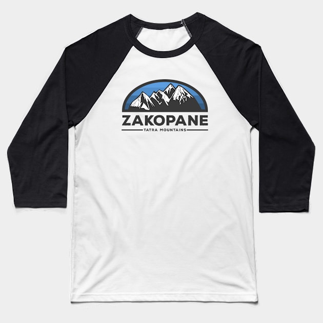 Zakopane Tatra Mountains Baseball T-Shirt by deadright